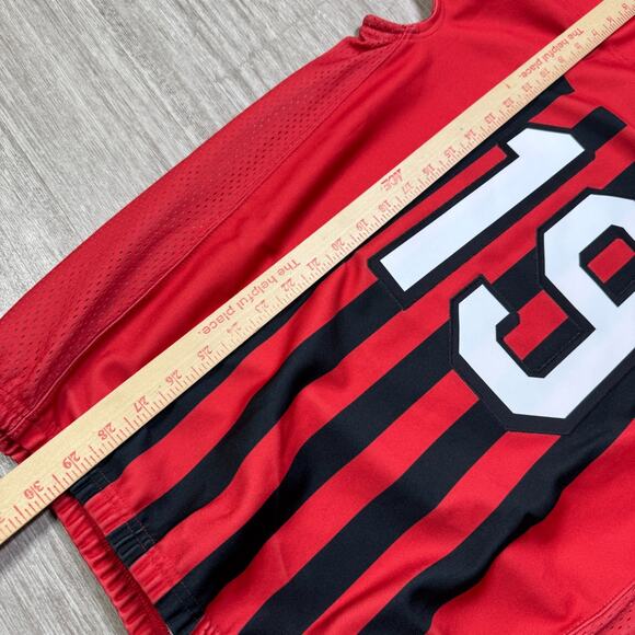 Georgia Rutgers Nike Football Jersey Mens Sz L Black Red Striped Throwback #19 - Picture 9 of 9